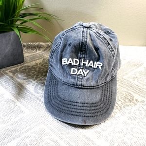 Bad Hair Day washed black ball cap